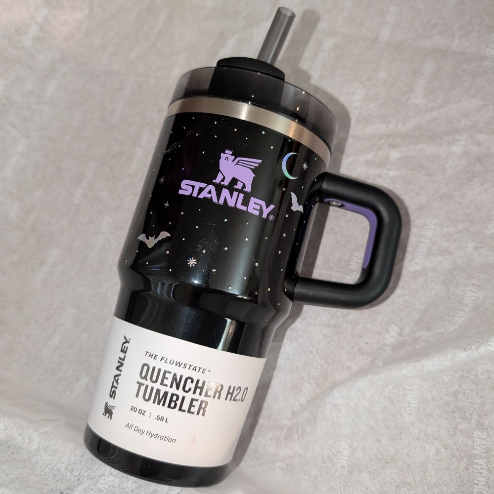Stanley Halloween 20 oz H2.0 Flowstate Quencher Tumbler Spellcast Black NWT